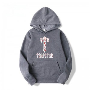 Trapstar Anime T-Flowers Pattern Hoodie Herren Grau Schweiz | VI90-319