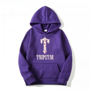 Trapstar Anime T-Flowers Pattern Hoodie Herren Lila Schweiz | DY64-963