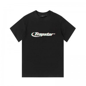 Trapstar Ghost Letter Logo Print T-shirts Herren Schwarz Schweiz | ZF75-369