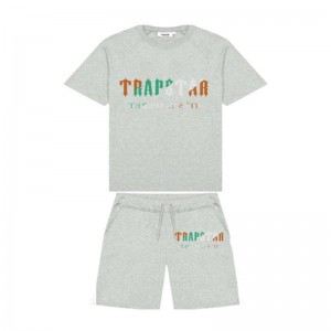 Trapstar Irongate Arch Chenille Set Kurze Hose Herren Grau Schweiz | GV09-937