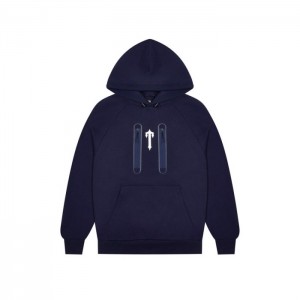 Trapstar Irongate T Trap Fleece Hoodie Herren Navy Schweiz | XN72-760