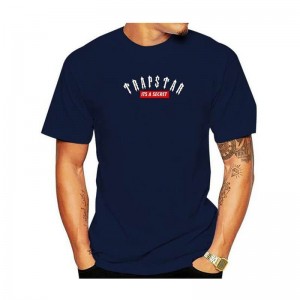 Trapstar London Co-Branded Kurzes Sleeve T-shirts Herren Blau Schweiz | TW48-698