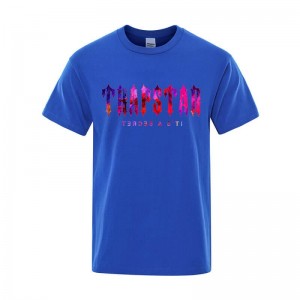 Trapstar London Sunset It's a Secret T-shirts Herren Blau Schweiz | HL92-129