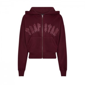 Trapstar Mesh Irongate Arch Hoodie Hoodie Damen Bordeaux Schweiz | NL42-901