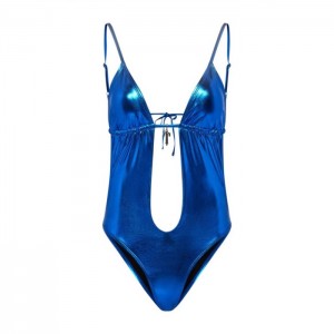 Trapstar Metallic Cutout One Piece Badeanzüge Damen Blau Schweiz | ZK89-631