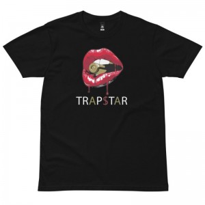 Trapstar Red Lips T-shirts Herren Rot Schwarz Schweiz | TE11-976