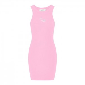 Trapstar Script Racer Kleid Damen Rosa Schweiz | UW97-695