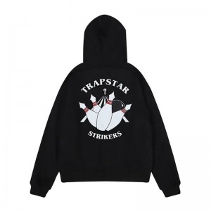 Trapstar Streetwear Strikers Hoodie Herren Schwarz Schweiz | RA16-028