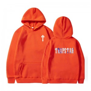 Trapstar T Pattern Hoodie Herren Orange Schweiz | UK70-648