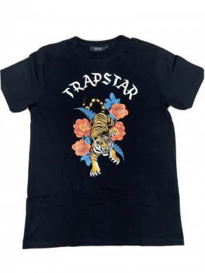 Trapstar Tiger T- Shirt T-shirts Herren Schwarz Schweiz | GT34-426