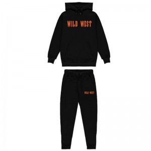 Trapstar Wild West Trainingsanzug Herren Schwarz Schweiz | OX61-602