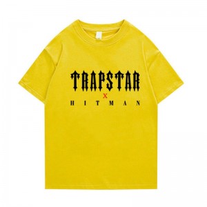 Trapstar X Hitman T-shirts Herren Gelb Schweiz | IK65-624