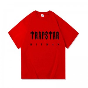 Trapstar X Hitman T-shirts Herren Rot Schweiz | PI05-832