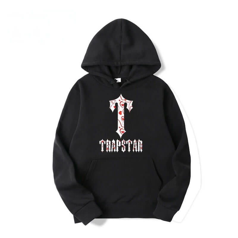 Trapstar Anime T-Flowers Pattern Hoodie Herren Schwarz Schweiz | FV51-306