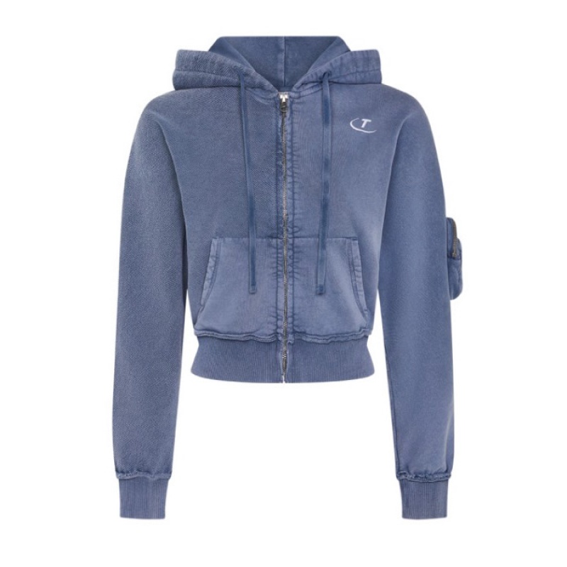 Trapstar Construct Batwing Hoodie Hoodie Damen Blau Schweiz | DN65-082