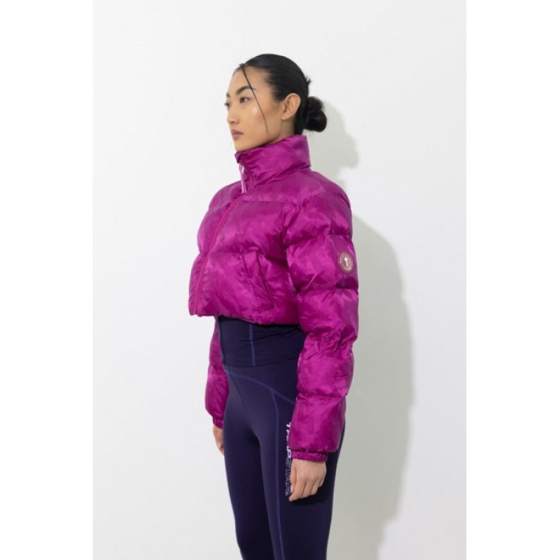 Trapstar Cropped T Jacquard Puffer Oberbekleidung Herren Fuchsie Rosa Schweiz | WH78-645