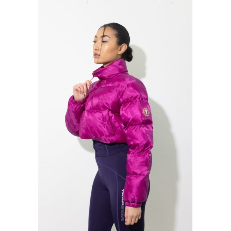 Trapstar Cropped T Jacquard Puffer Oberbekleidung Herren Fuchsie Rosa Schweiz | WH78-645