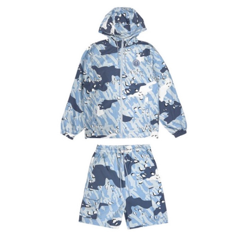 Trapstar Decoded Camo Windbreaker Oberbekleidung Herren Blau Camouflage Schweiz | IZ36-499