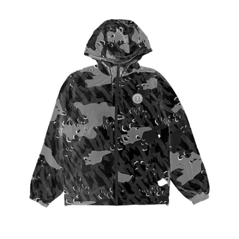 Trapstar Decoded Camo Windbreaker Oberbekleidung Herren Schwarz Camouflage Schweiz | CG54-733