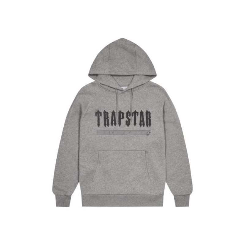 Trapstar Decoded Chenille 2.0 Hoodie Trainingsanzug Herren Grau Schweiz | TW44-309