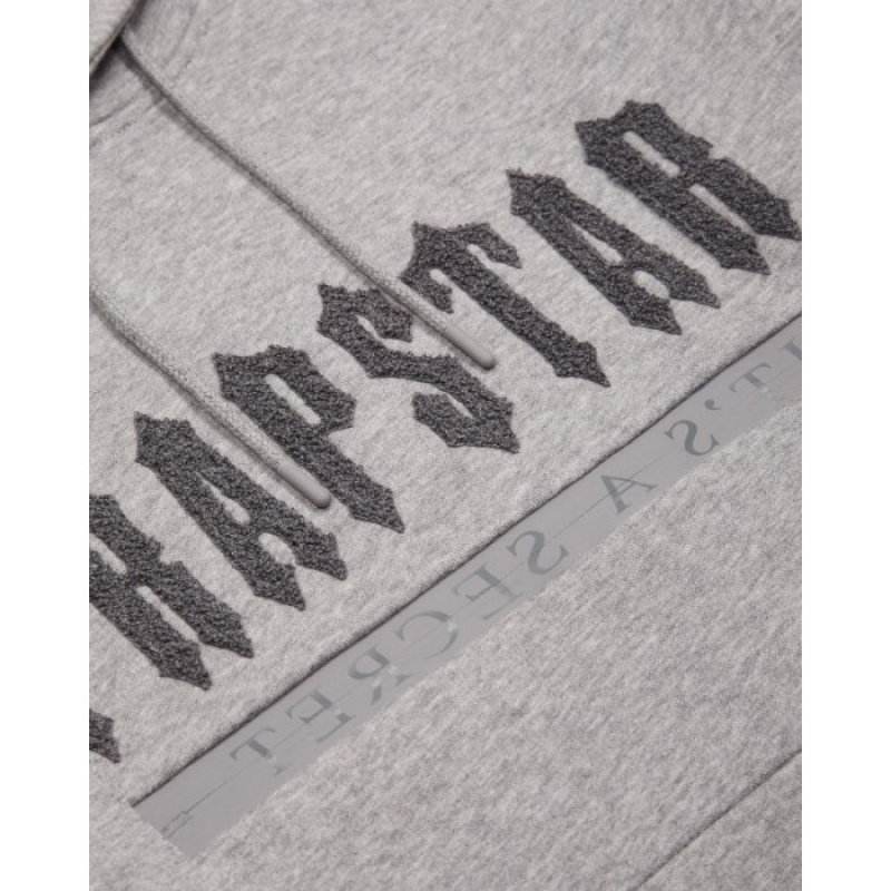 Trapstar Decoded Chenille 2.0 Hoodie Trainingsanzug Herren Grau Schweiz | TW44-309