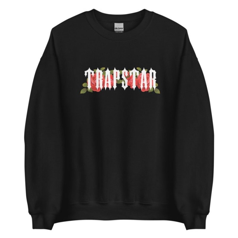 Trapstar Flowers Sweatshirts Herren Schwarz Schweiz | WD19-692