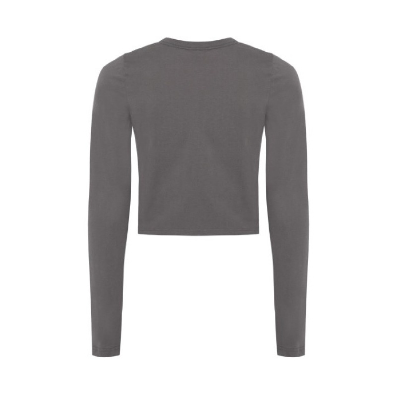 Trapstar Hyperdrive Cropped Long Sleeve Oberteil Damen Grau Schweiz | CF57-800