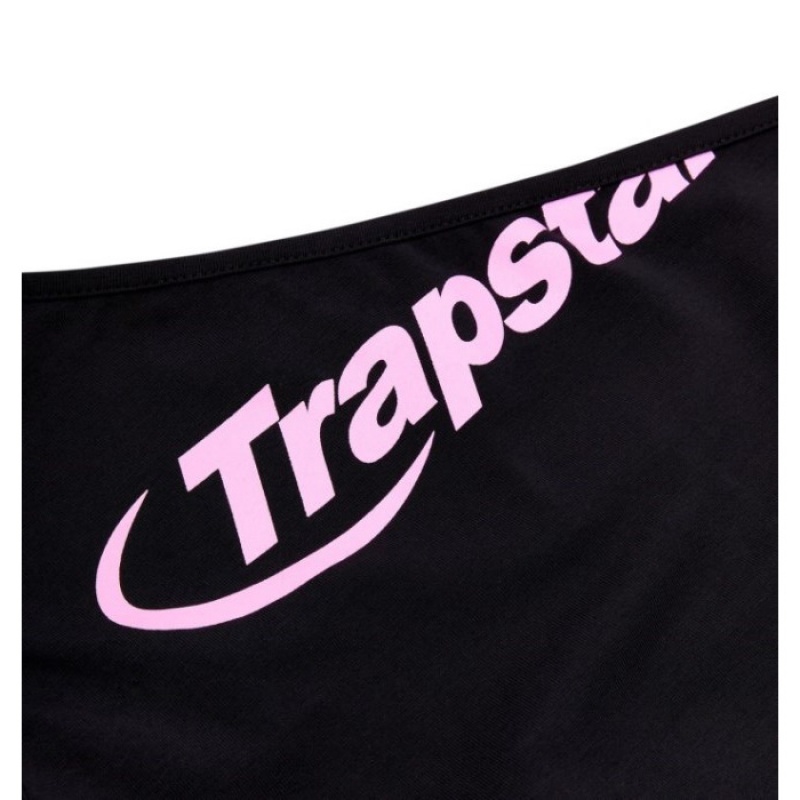 Trapstar Hyperdrive One Shoulder Vest Oberteil Damen Schwarz Rosa Schweiz | ZP10-062