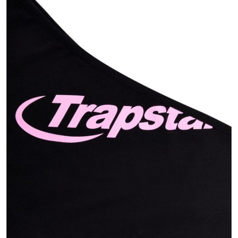 Trapstar Hyperdrive One Shoulder Vest Oberteil Damen Schwarz Rosa Schweiz | ZP10-062