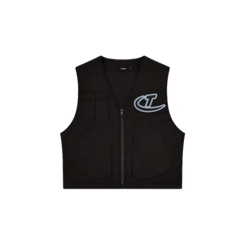 Trapstar Hyperdrive Pocket Vest Oberbekleidung Herren Schwarz Schweiz | AJ78-095