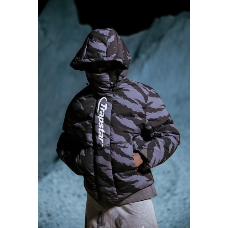 Trapstar Hyperdrive Technical Puffer Oberbekleidung Herren Grau Camouflage Schweiz | JU09-498