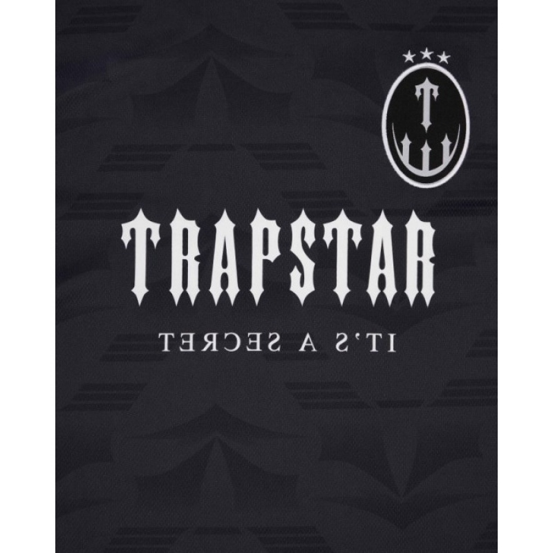 Trapstar Irongate Football Jersey T-shirts Herren Schwarz Rot Schweiz | FK08-496