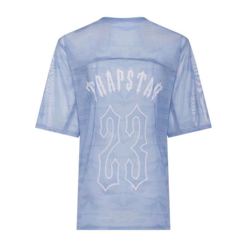 Trapstar Irongate Mesh Football Jersey Oberteil Damen Blau Schweiz | NH47-652