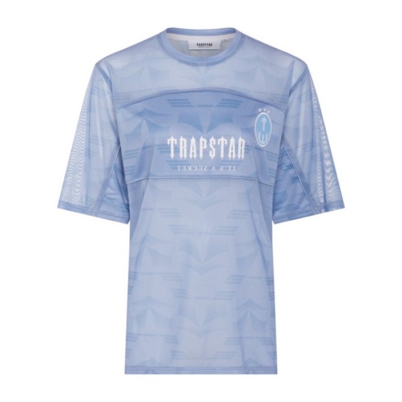 Trapstar Irongate Mesh Football Jersey Oberteil Damen Blau Schweiz | NH47-652