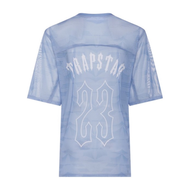 Trapstar Irongate Mesh Football Jersey T-shirts Herren Blau Schweiz | WP87-090