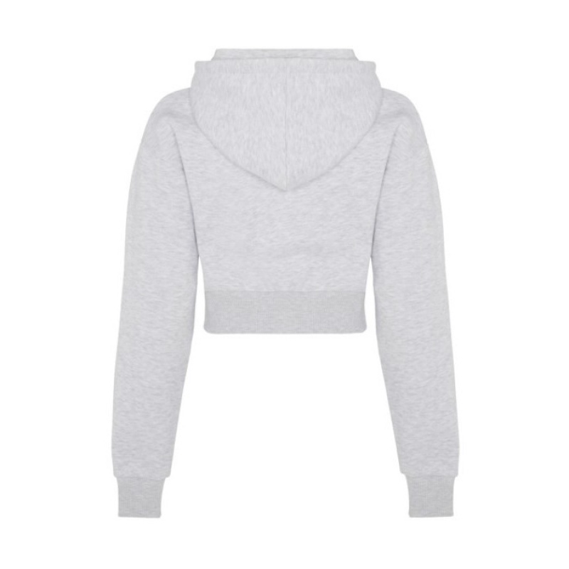 Trapstar Irongate Stud Cropped Hoodie Hoodie Damen Grau Schweiz | XP02-679