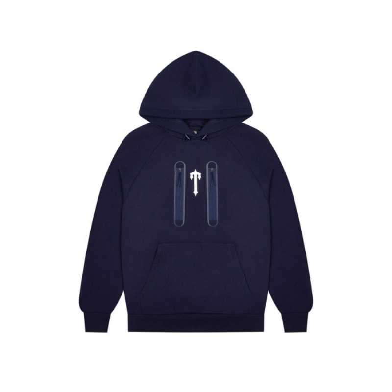 Trapstar Irongate T Trap Fleece Hoodie Herren Navy Schweiz | XN72-760