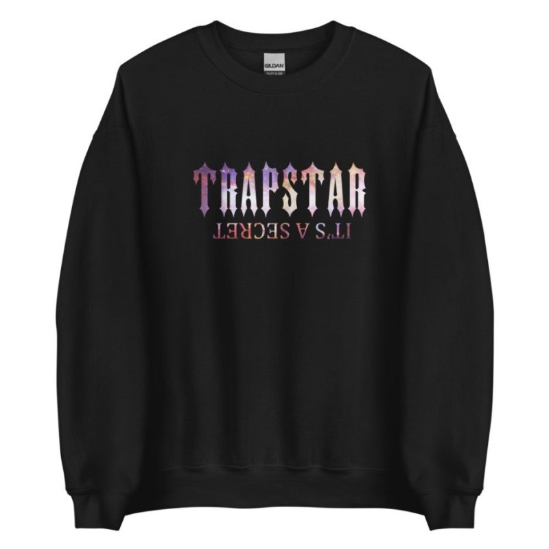 Trapstar It’s A Secret Funny Galaxy Sweatshirts Herren Schwarz Schweiz | LZ84-292