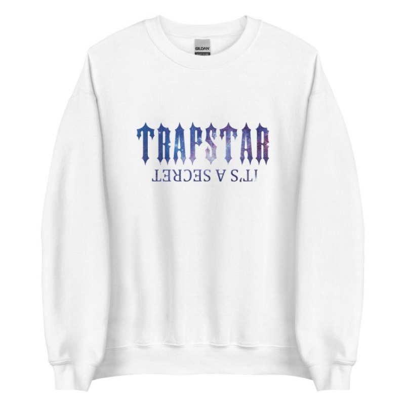 Trapstar It’s A Secret Funny Shining Galaxy Sweatshirts Herren Weiß Schweiz | MD05-476