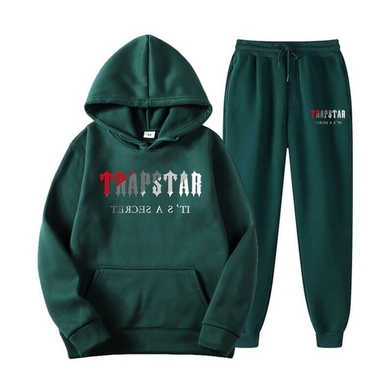 Trapstar It\'s A Secret Set Trainingsanzug Herren Bordeaux Grün Schweiz | QK39-511