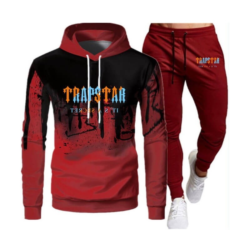 Trapstar It\'s a Secret Printed Logo Trainingsanzug Herren Rot Schweiz | DG36-056