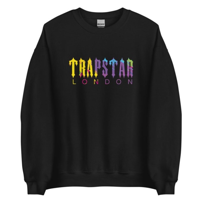 Trapstar London Shinning Sweatshirts Herren Schwarz Schweiz | EJ19-511