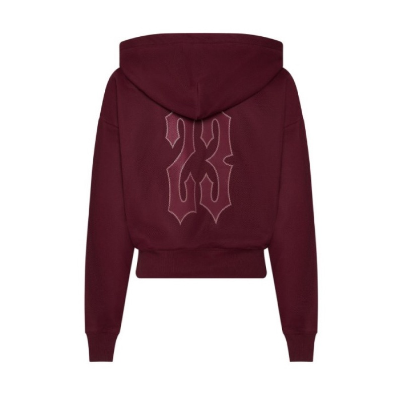 Trapstar Mesh Irongate Arch Hoodie Hoodie Damen Bordeaux Schweiz | NL42-901