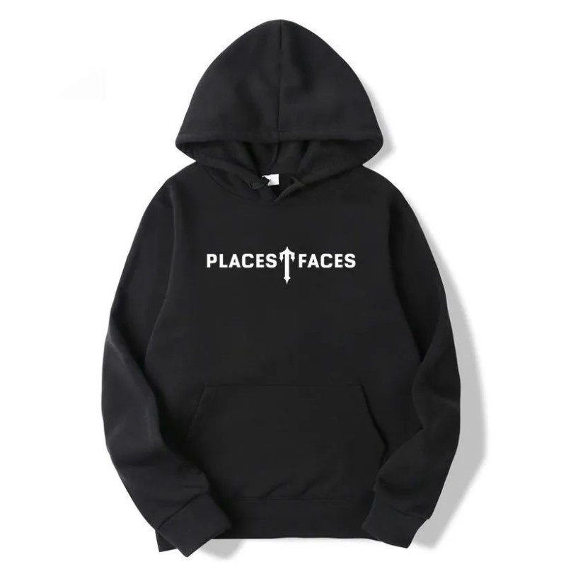 Trapstar Places Tee Faces Hoodie Herren Schwarz Schweiz | XC71-330