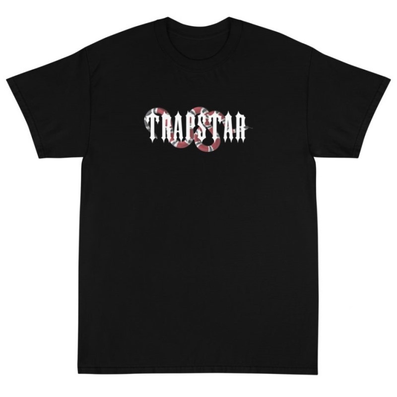 Trapstar Snake T-shirts Herren Schlangenoptik Schwarz Schweiz | HF85-539