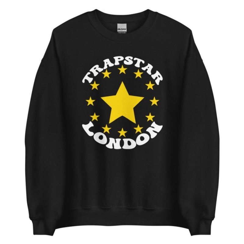 Trapstar Stars London Sweatshirts Herren Schwarz Schweiz | BD39-849