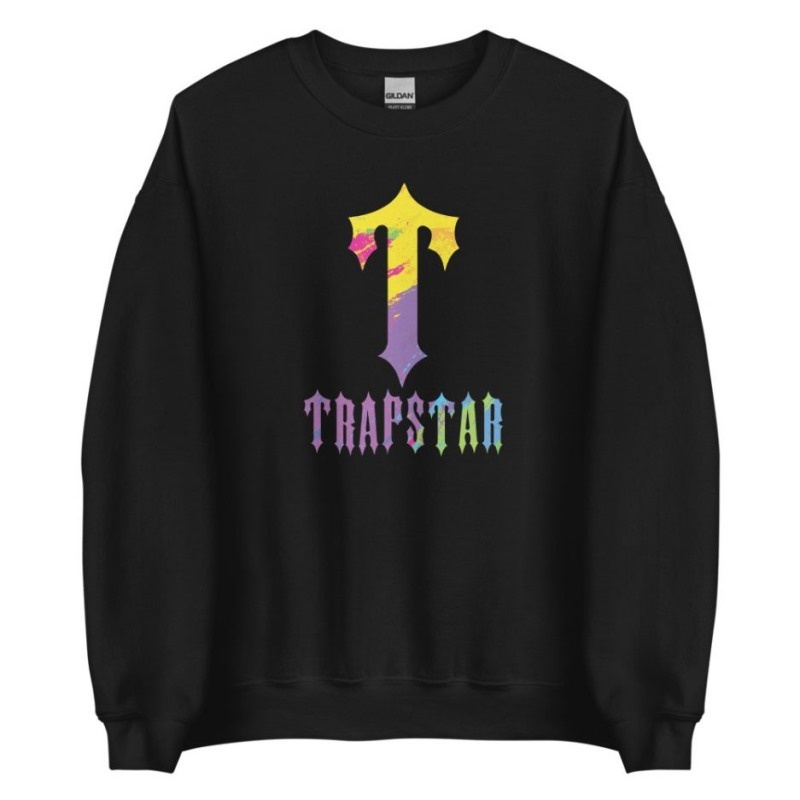 Trapstar T-For Print Sweatshirts Herren Schwarz Schweiz | LM07-693