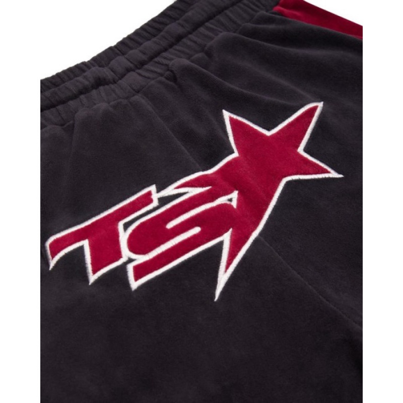 Trapstar TS-Star Velour Track Bottoms Hose Damen Bordeaux Schweiz | YD28-448