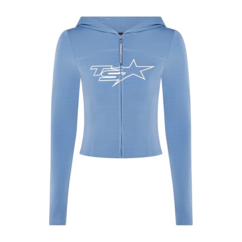 Trapstar TS-Star Zip Oberteil Damen Blau Schweiz | JT67-291