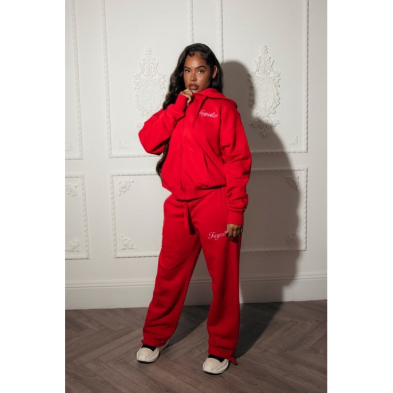 Trapstar TS-Star Zip Up Track Oberteil Damen Rot Schweiz | FP70-646